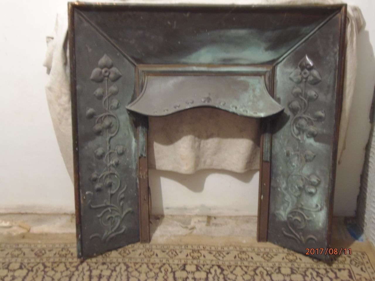 Arts & Crafts Copper Fireplace