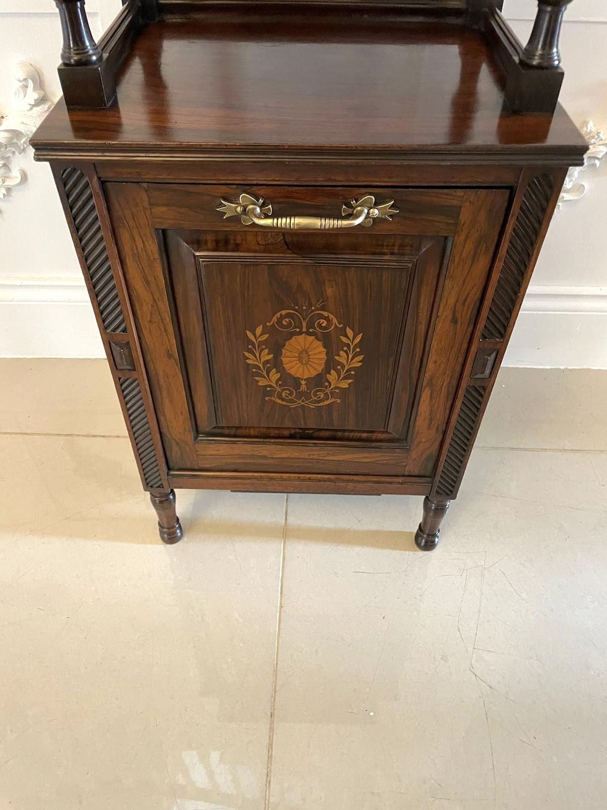 Antique 19th Century Quality Rosewood Marquetry Inlaid Coal Box photo 985.0