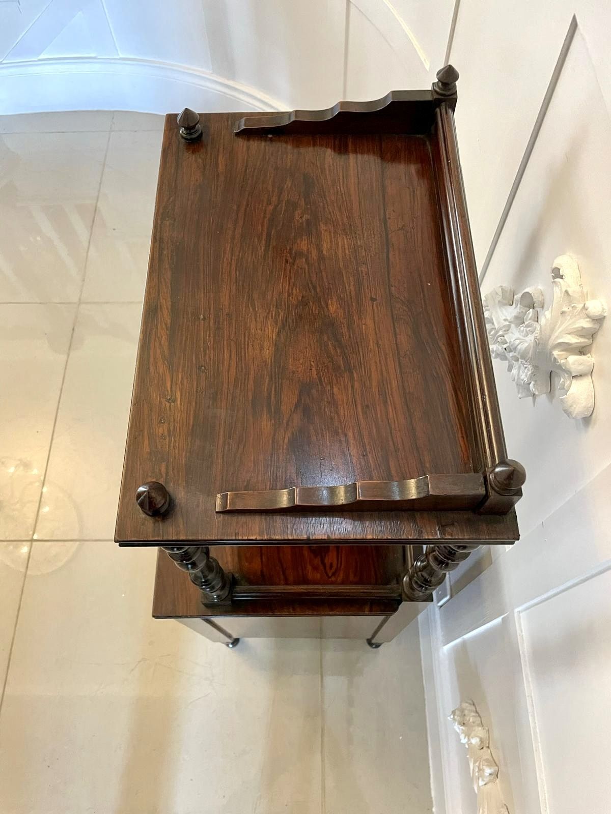 985.0 Antique 19th Century Quality Rosewood Marquetry Inlaid Coal Box photo