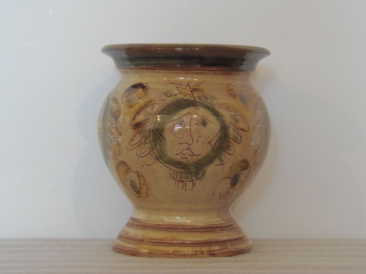 A Studio Ware Vase In The Style Of Bernard Leach photo vintage