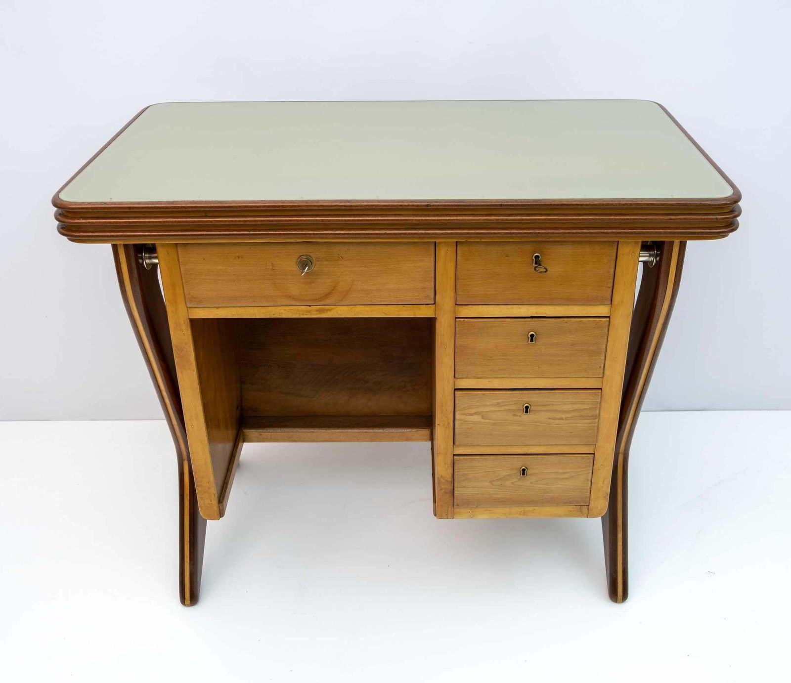 Osvaldo Borsani Mid Century Modern Italian Shop Counter Cash Desk, 1950s photo furniture
