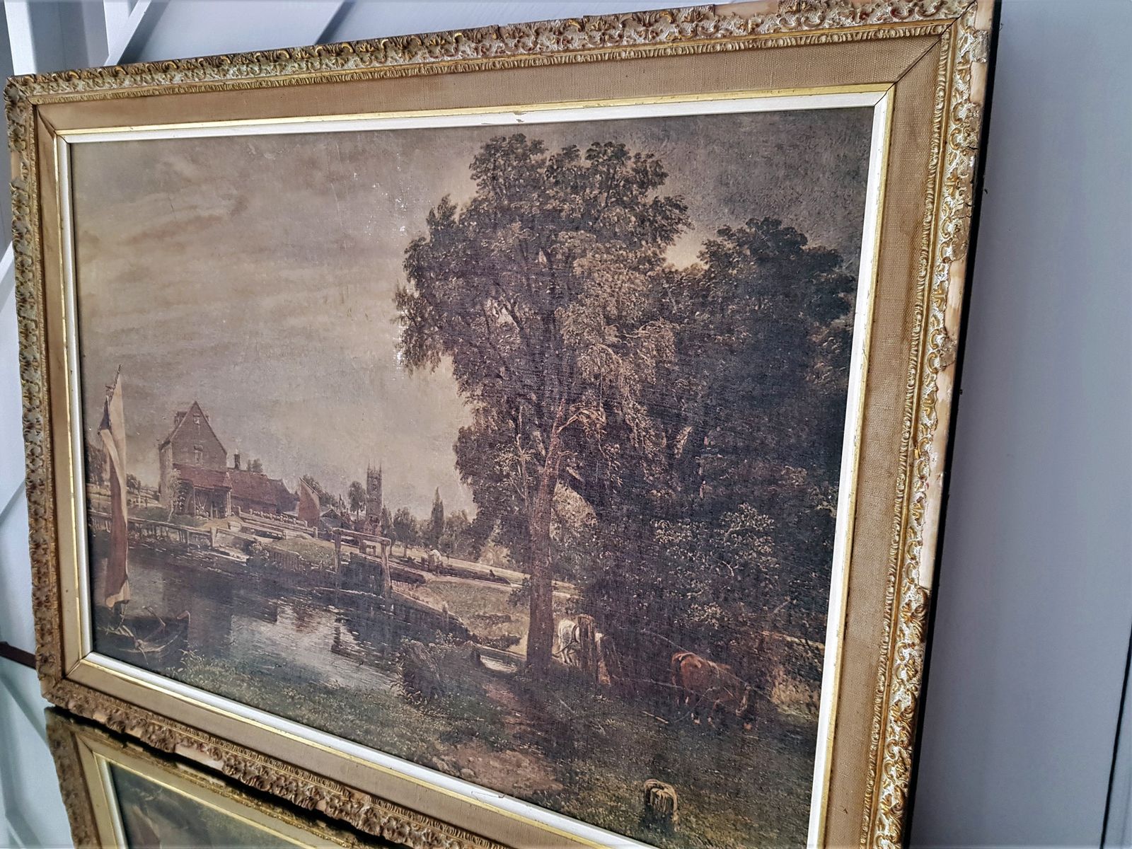 Very Large, Limited Edition Print Of J. Constable's Dedham Lock And Mill photo Art