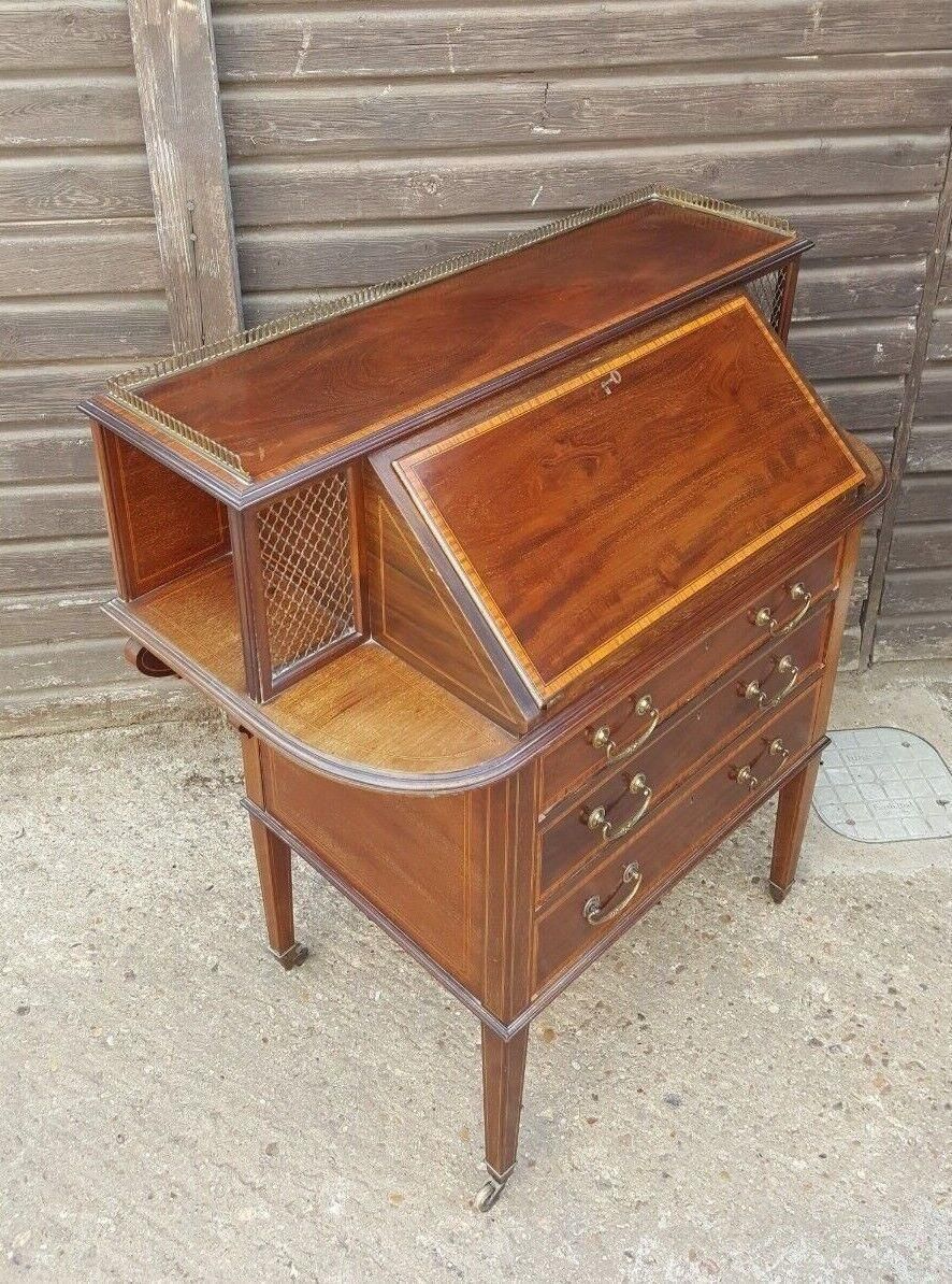 Cooper & Holt Victorian Mahogany Inlaid Bureau photo 575.0