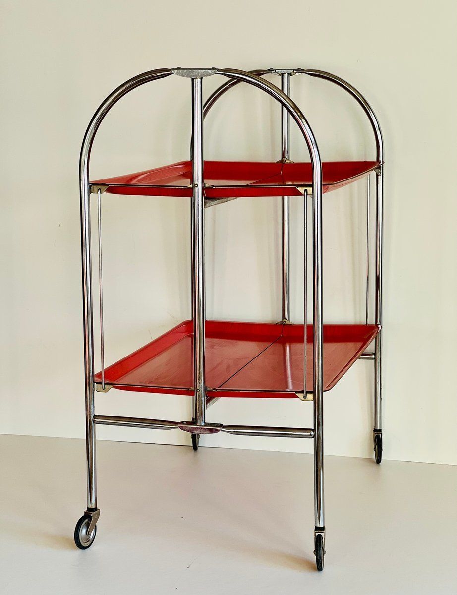400.0 Mid Century Dinette Opvouwbare Serveerwagen, Jaren 1950 photo