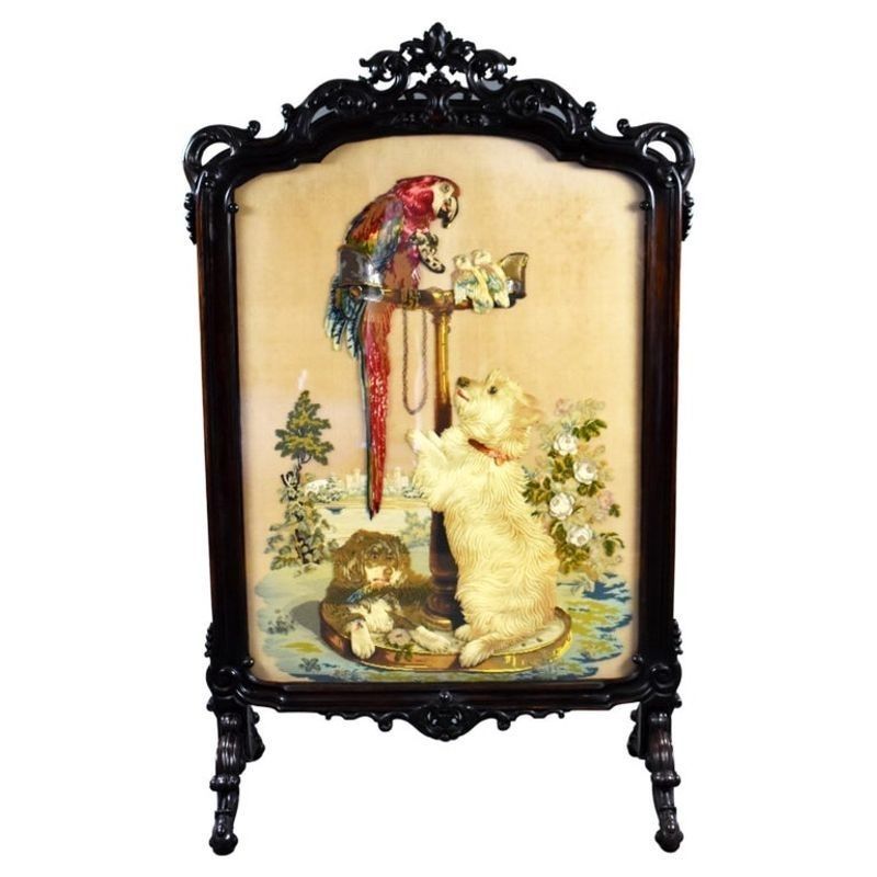Large Victorian Screen, 1800s, Rosewood