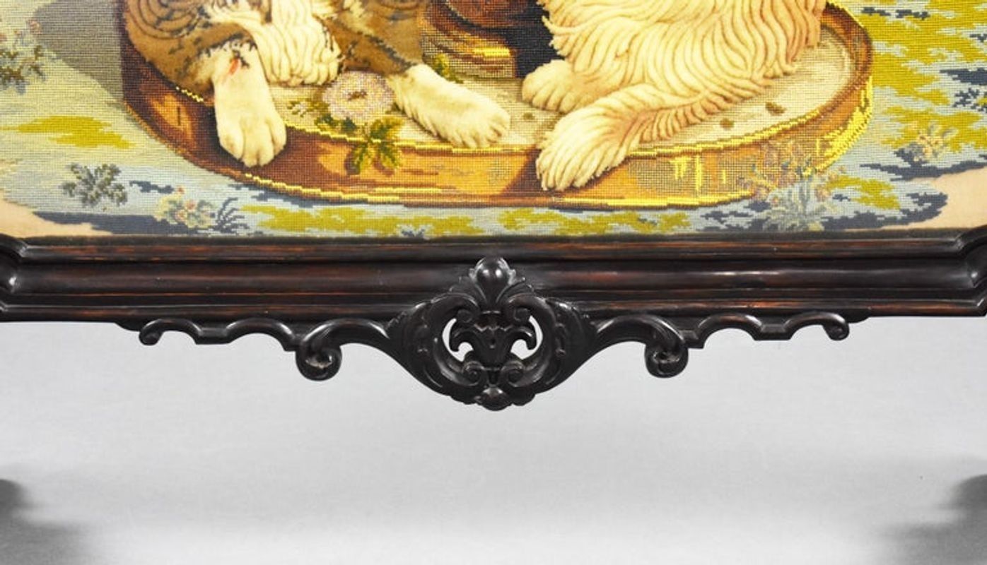 Large Victorian Screen, 1800s, Rosewood photo vintage