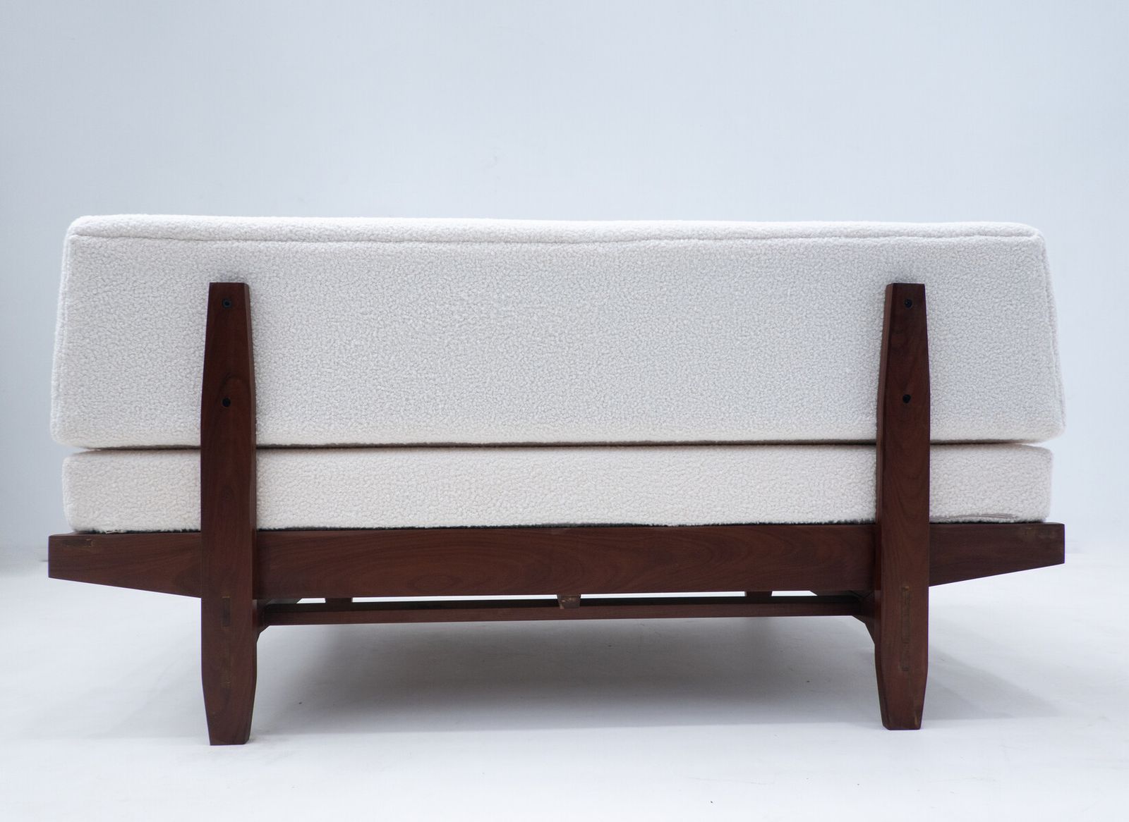Mid Century Modern Italian Sofa In White Boucle photo Furniture