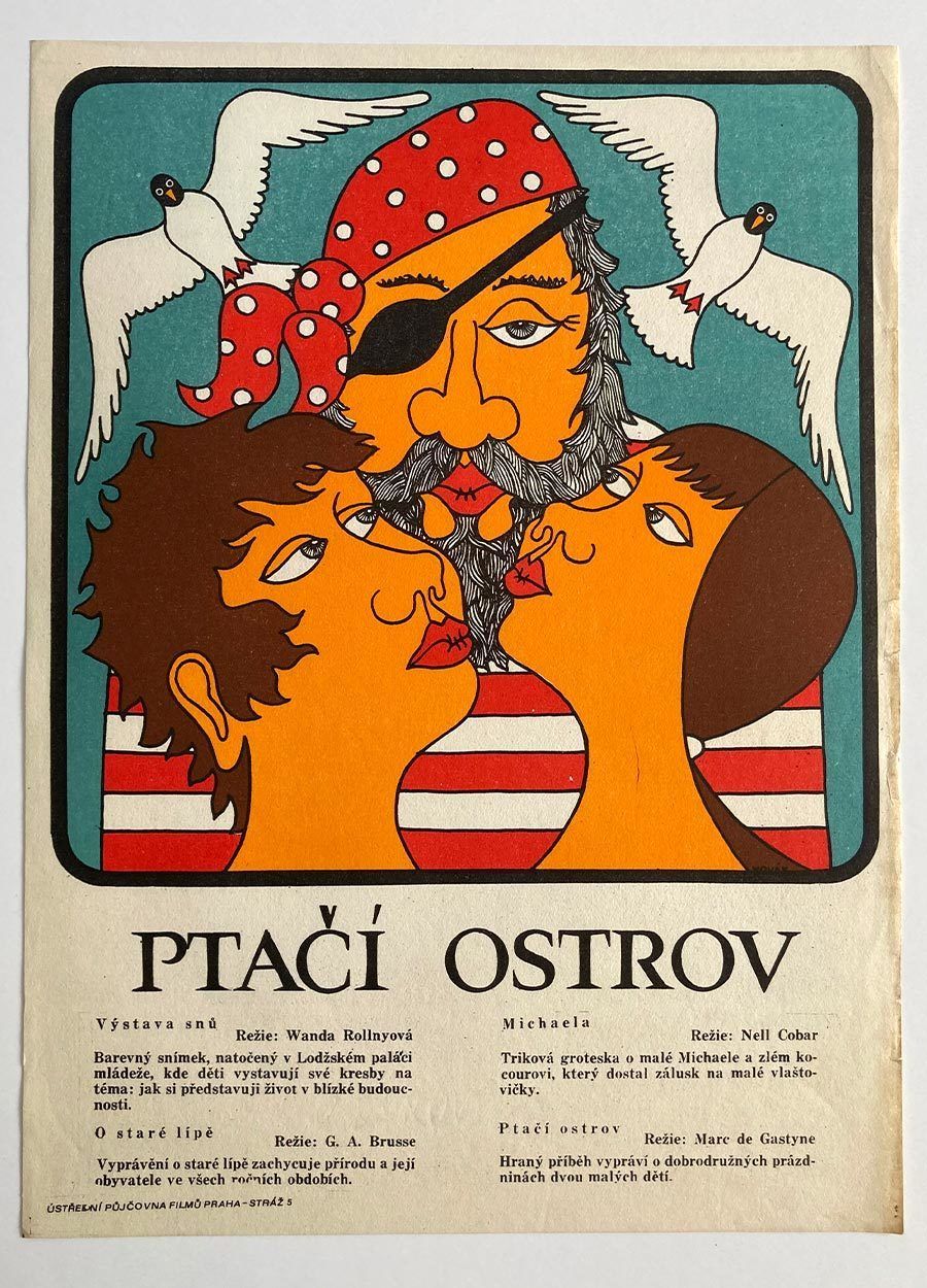 Movie Poster, Bird Island, Jiří Novák, 1971