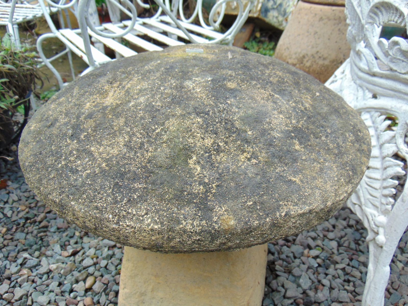 Weathered Reconstituted Stone, Staddle Stone, Mushroom Water Feature/Fountain photo buy