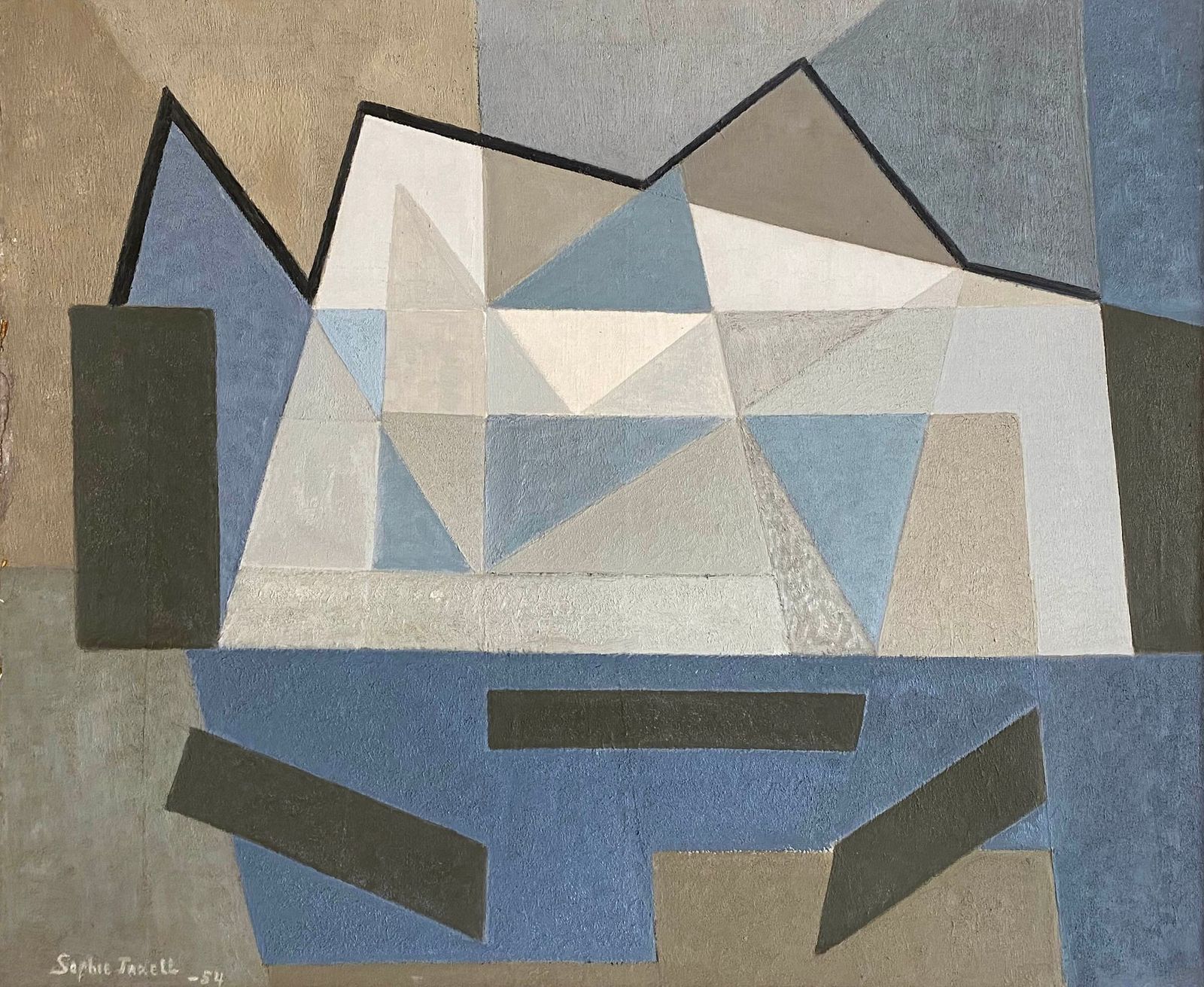 Sophie Taxell (1911 1996) 'Blue Abstract, 1954' photo furniture