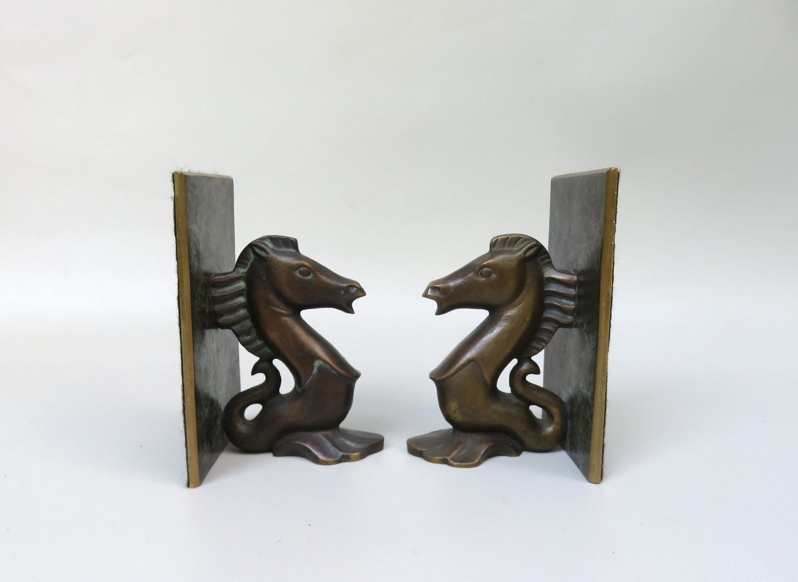 Sea Horse Bookends In Bronze, 1950s, Set Of 2 photo Home Decor