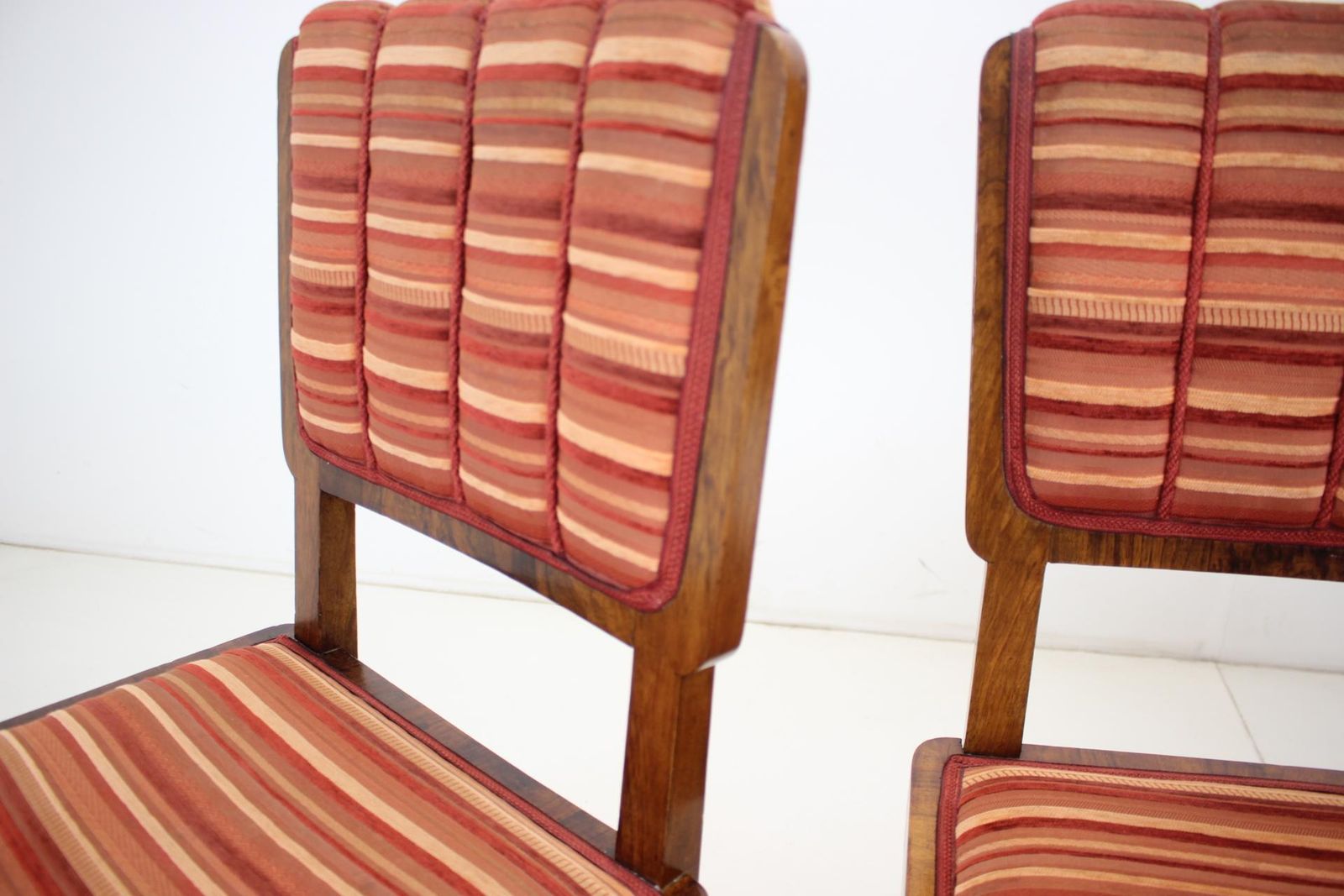 Furniture 1930s Set Of 4 Art Deco Dining Chairs, Czechoslovakia photo