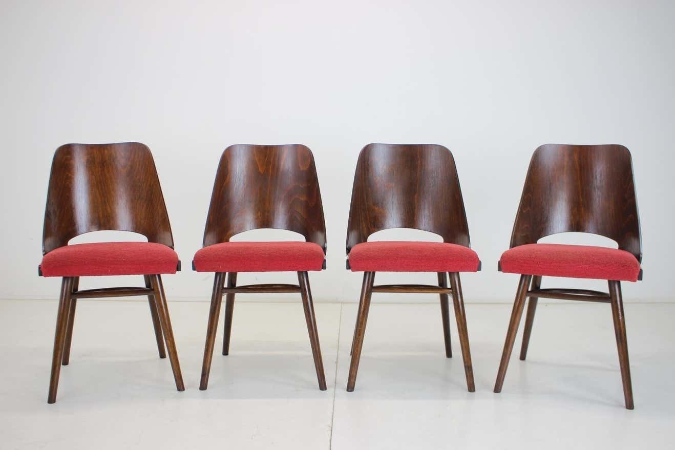 1960s Set Of 4 Oswald Haerdtl Dining Chairs For Ton/Thonet, Czechoslovakia photo furniture