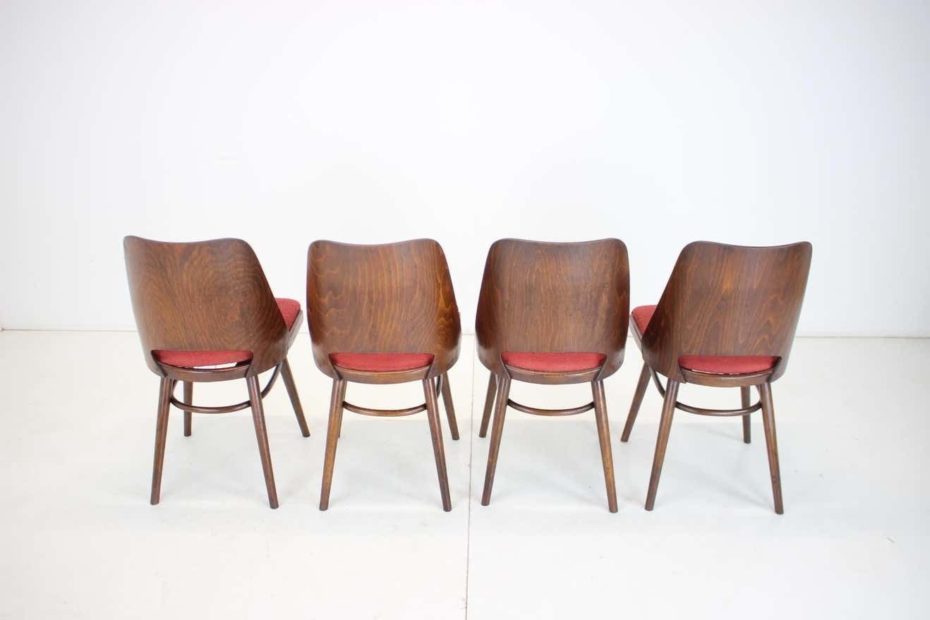 1960s Set Of 4 Oswald Haerdtl Dining Chairs For Ton/Thonet, Czechoslovakia photo vintage