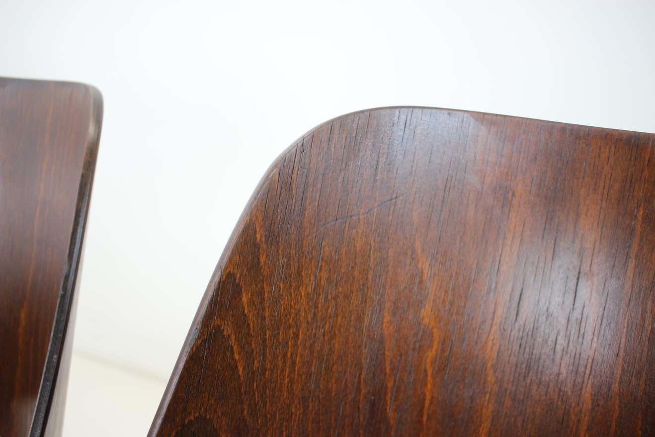 photo buy 1960s Set Of 4 Oswald Haerdtl Dining Chairs For Ton/Thonet, Czechoslovakia