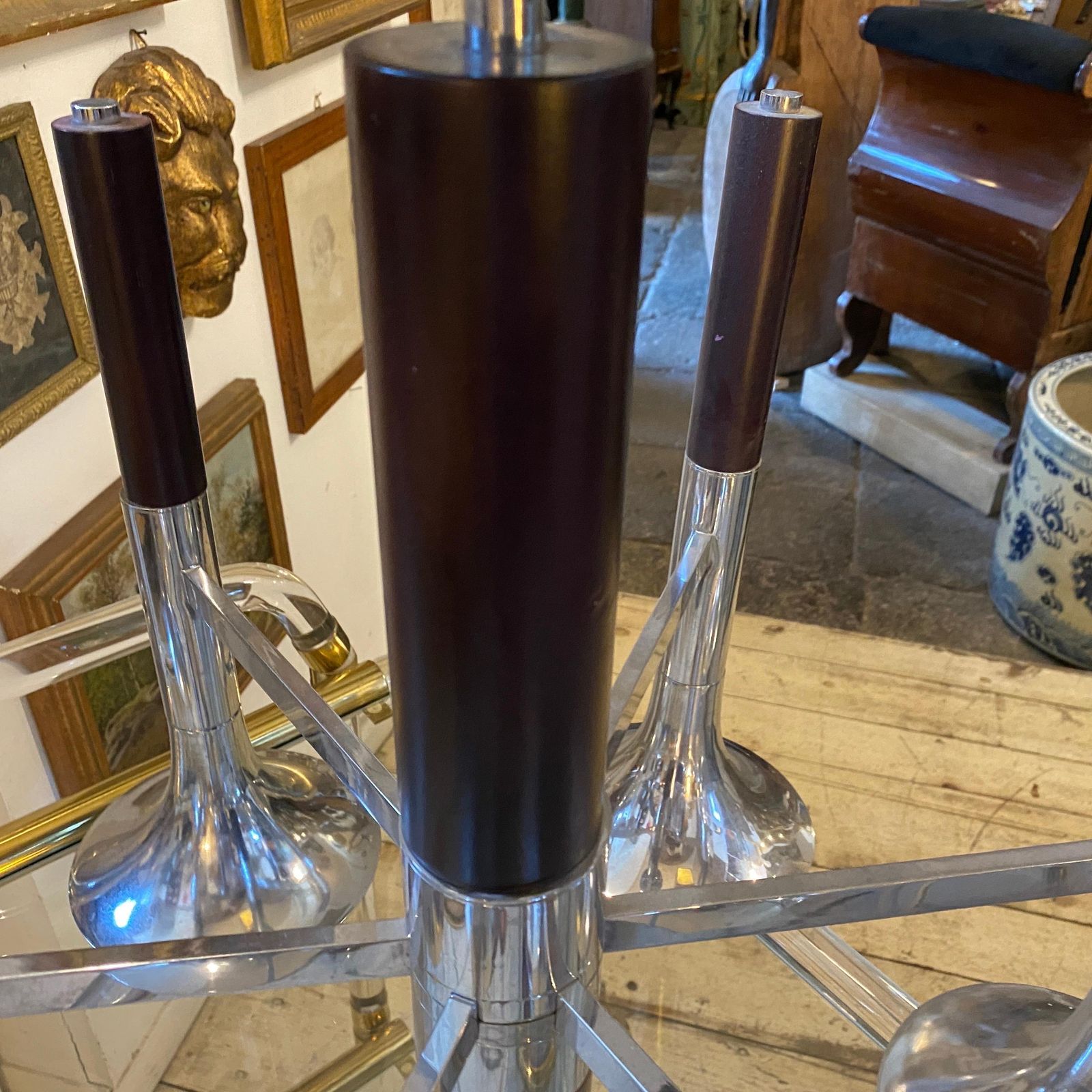 1970s Reggiani Style Space Age Italian Chandelier photo for sale