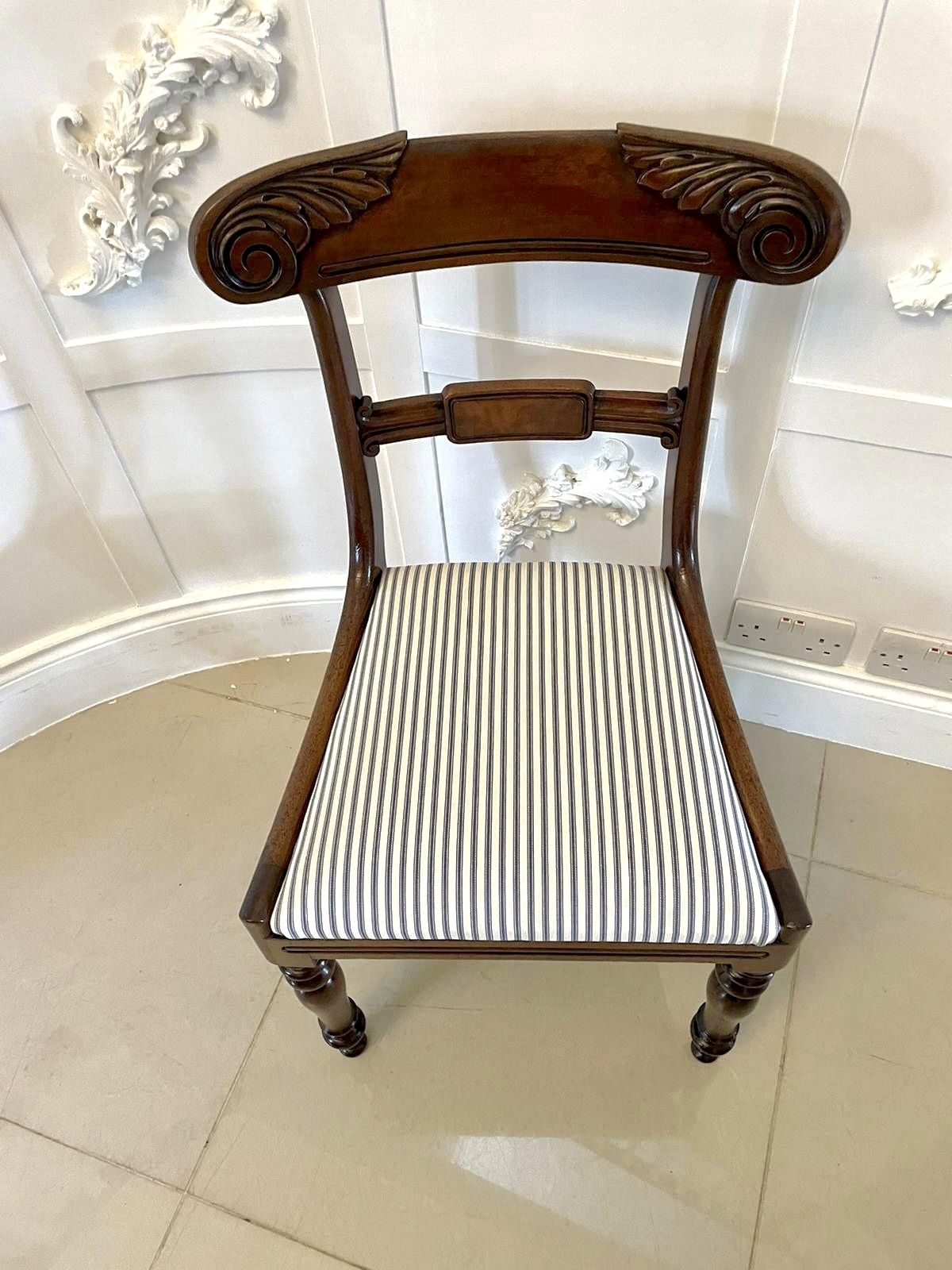 Set Of 4 Antique 19th Century Quality Mahogany Dining Chairs photo vintage