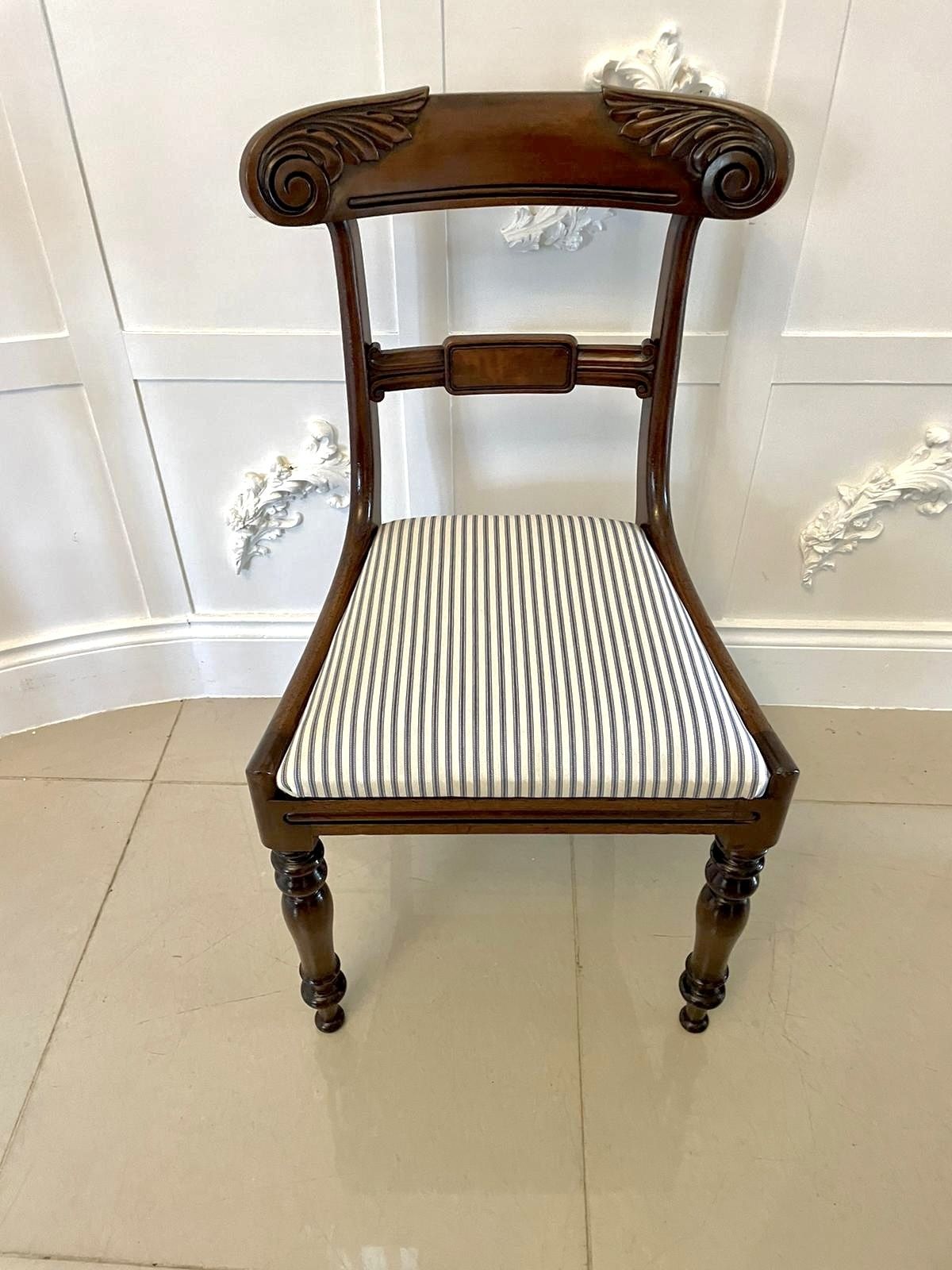 Furniture Set Of 4 Antique 19th Century Quality Mahogany Dining Chairs photo
