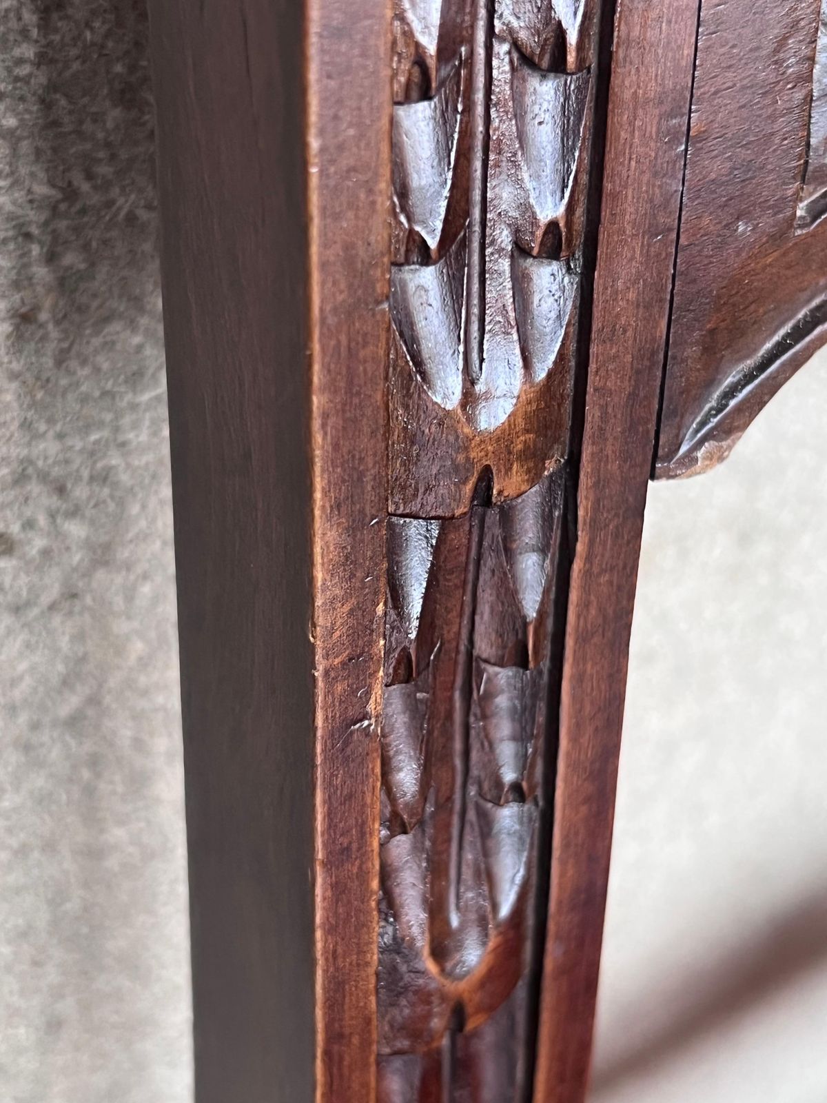 5012.0 19th Century Set Of Six French Carved Walnut Turned Wood Chairs With Velvet Seat photo