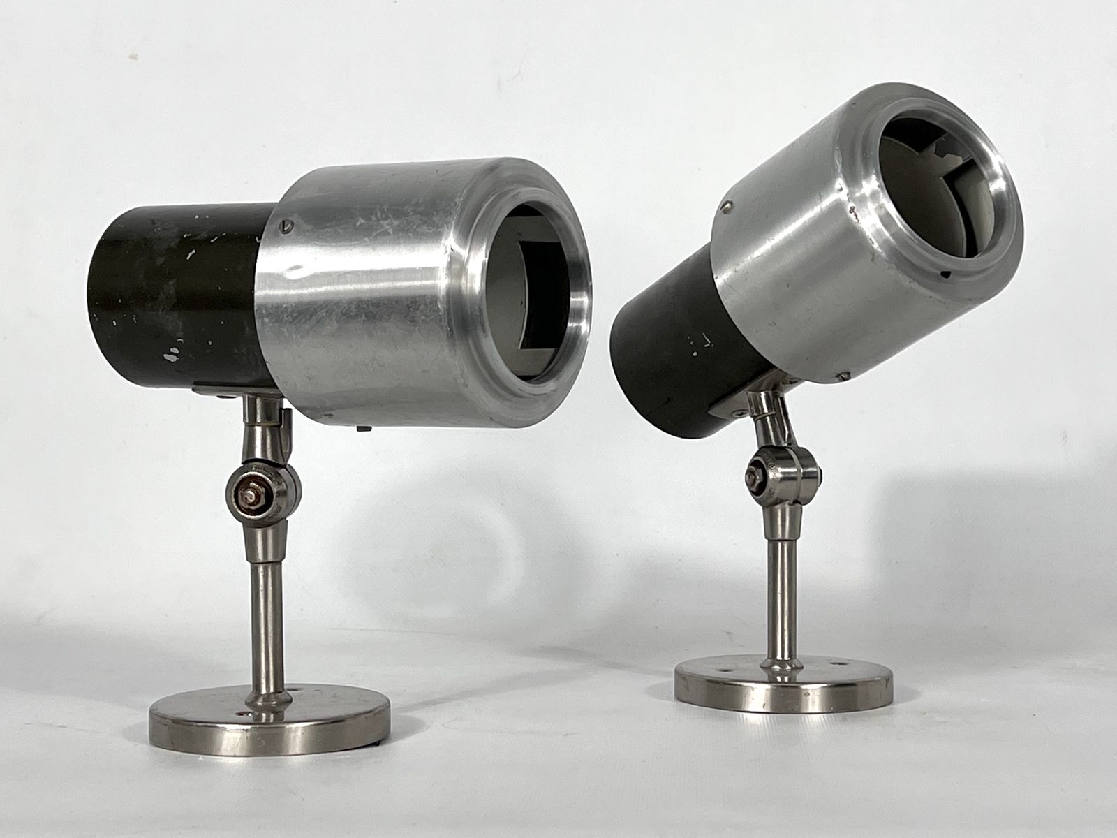 Mid Century Rare Pair Of Stilnovo Adjustable Sconces Or Spotlights. Italy 1950.