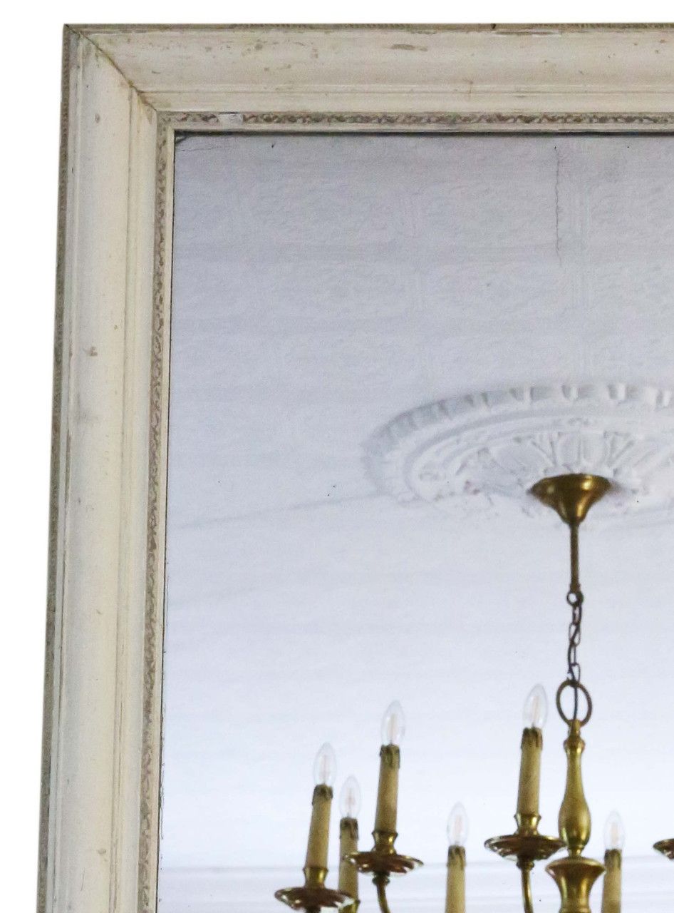 Antique Large Quality Painted Wall Or Overmantle Mirror 19th Century photo for sale