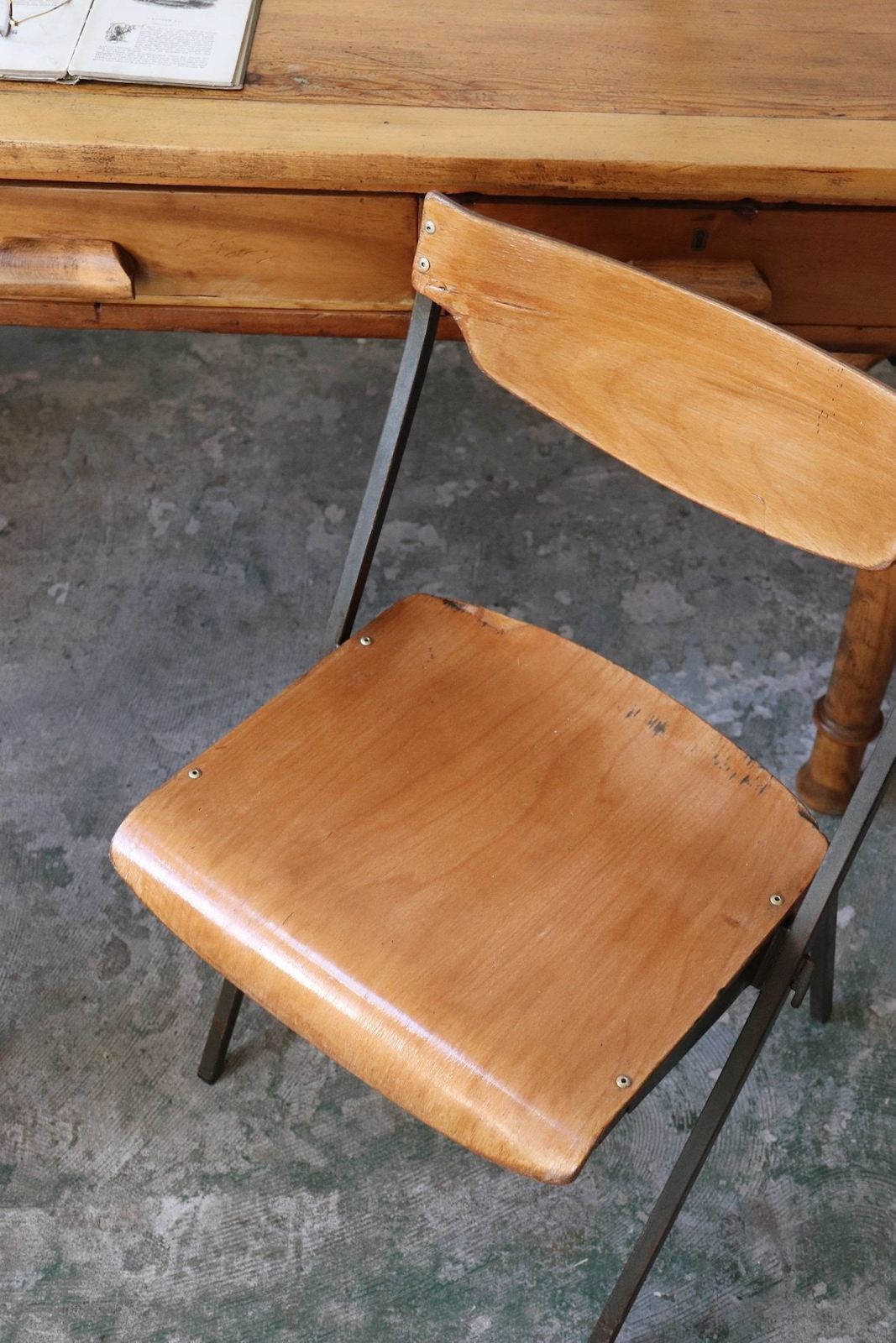 Great Set Of Four Mid Century French Stacking Chairs photo vinterior