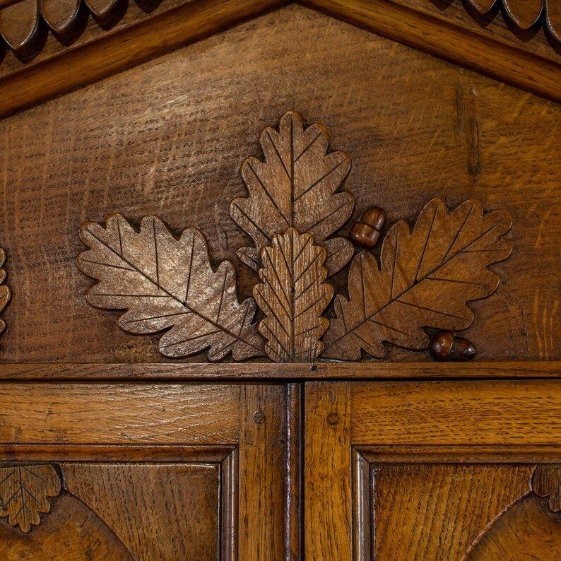Large Antique Oak Housekeepers Cupboard photo 8995.0