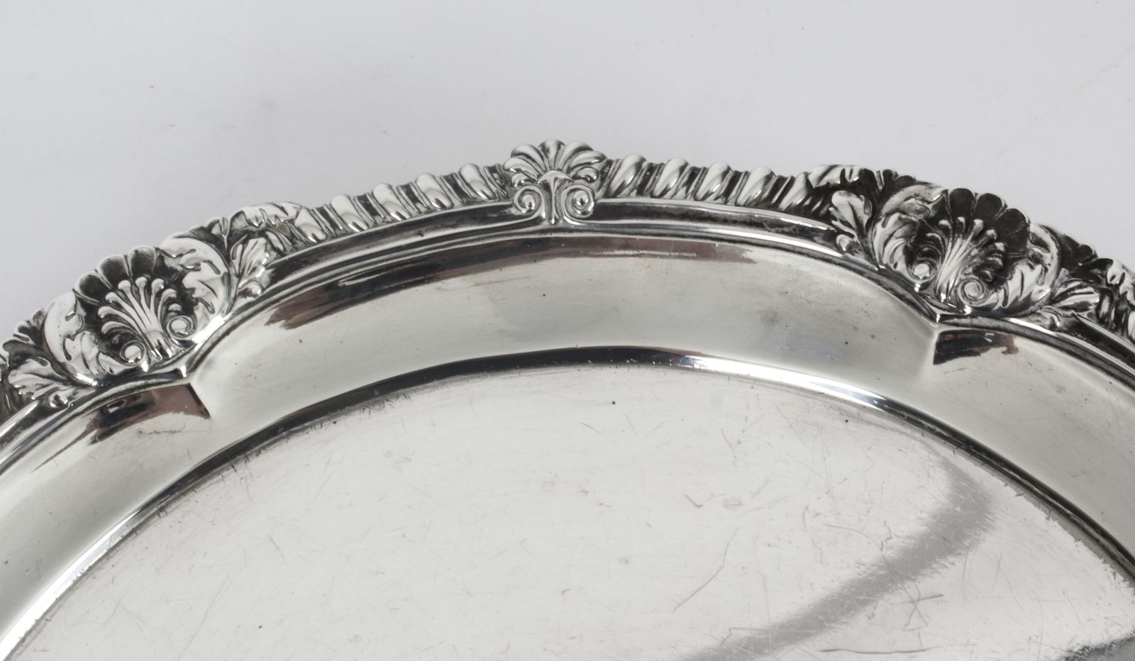 Furniture Antique Paul Storr George III Sterling Silver Salver 1811 19th Century photo