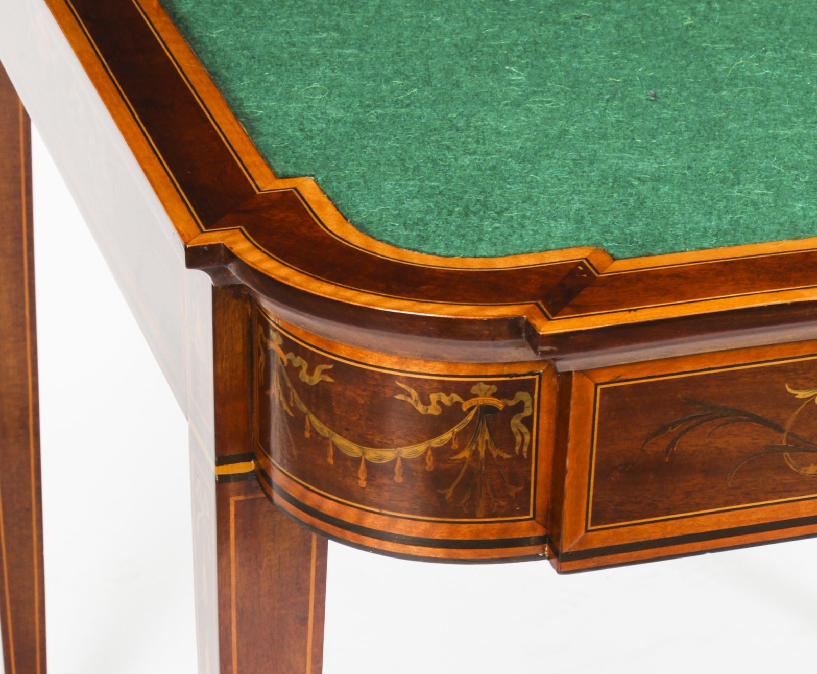 photo for sale Victorian Mahogany & Inlaid Card Games Table C.1860 19th C