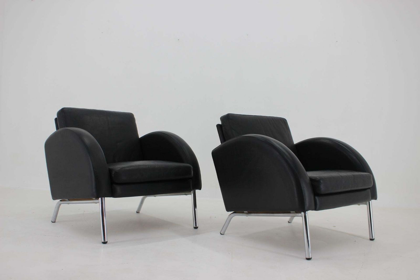 1970s Pair Of Leather Armchairs ,Czechoslovakia photo furniture