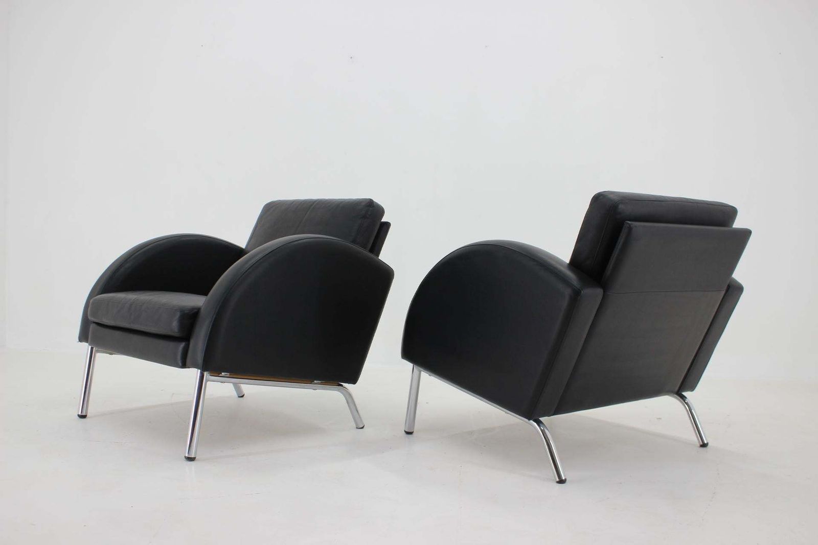 1970s Pair Of Leather Armchairs ,Czechoslovakia photo for sale