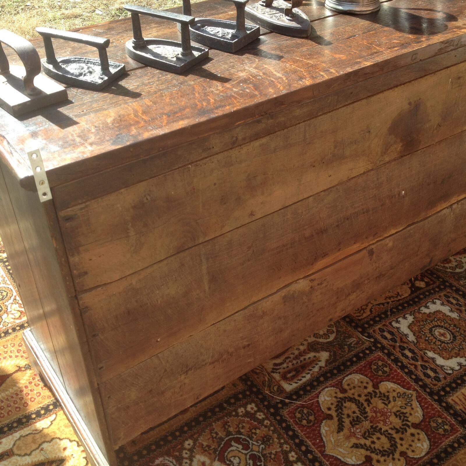 18th Century Period Oak Lancashire Dresser Complete With Pewter Collection photo vinterior