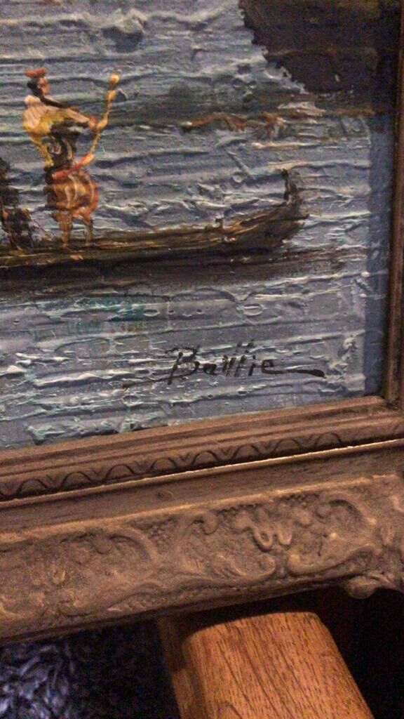 photo furniture Venetian 'The Bucintoro' Giovanni Antonio Canal Oil Painting After Canaletto