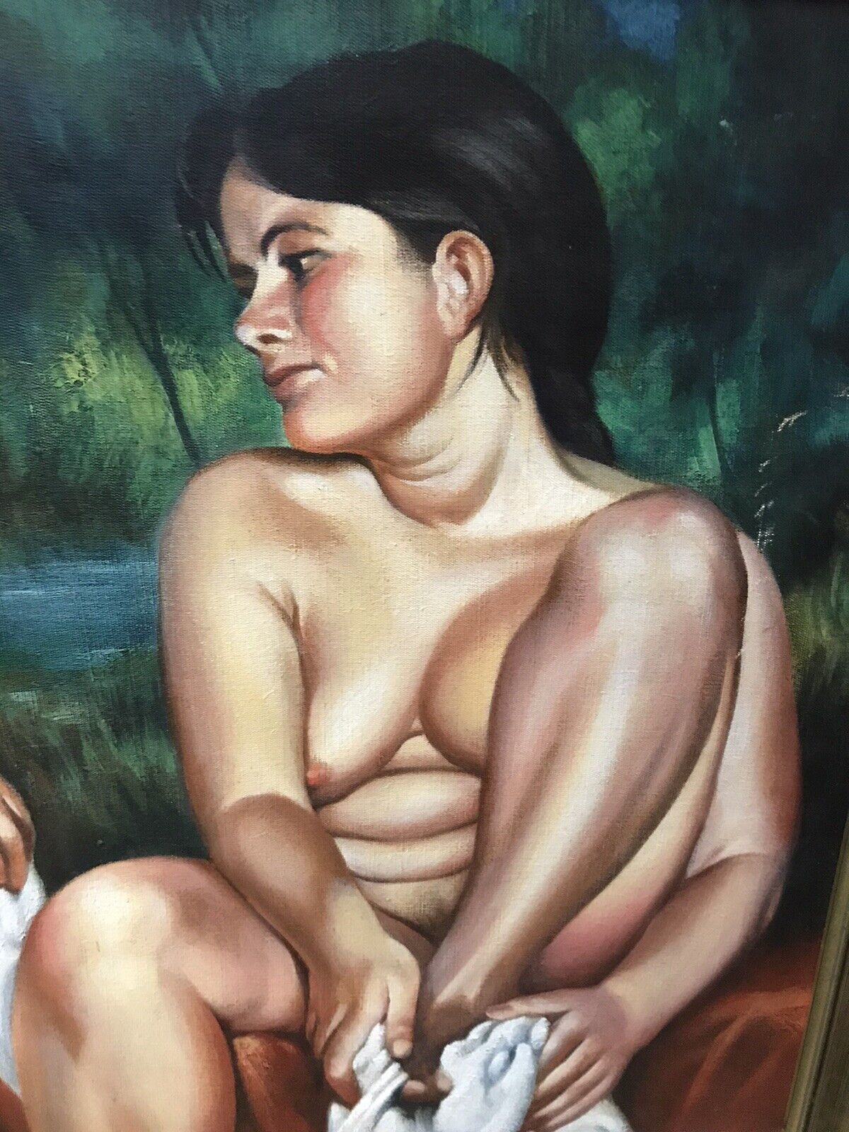 Original Painting Contemporary Nude Work Of Art By Artist Malcolm Morris photo vintage
