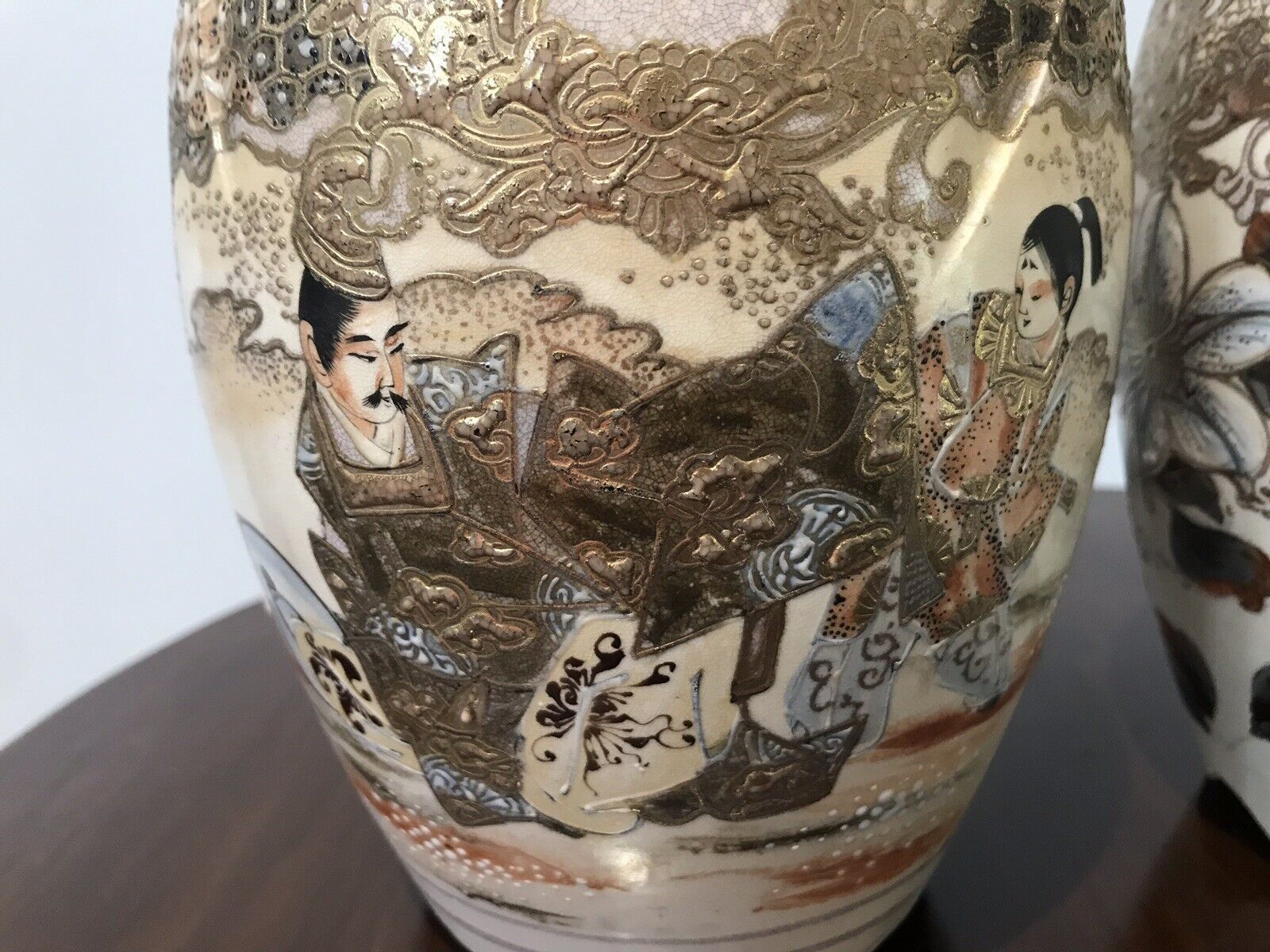 Fine Pair Japanese Antique Satsuma ‘Emperor Vases’ photo Home Decor