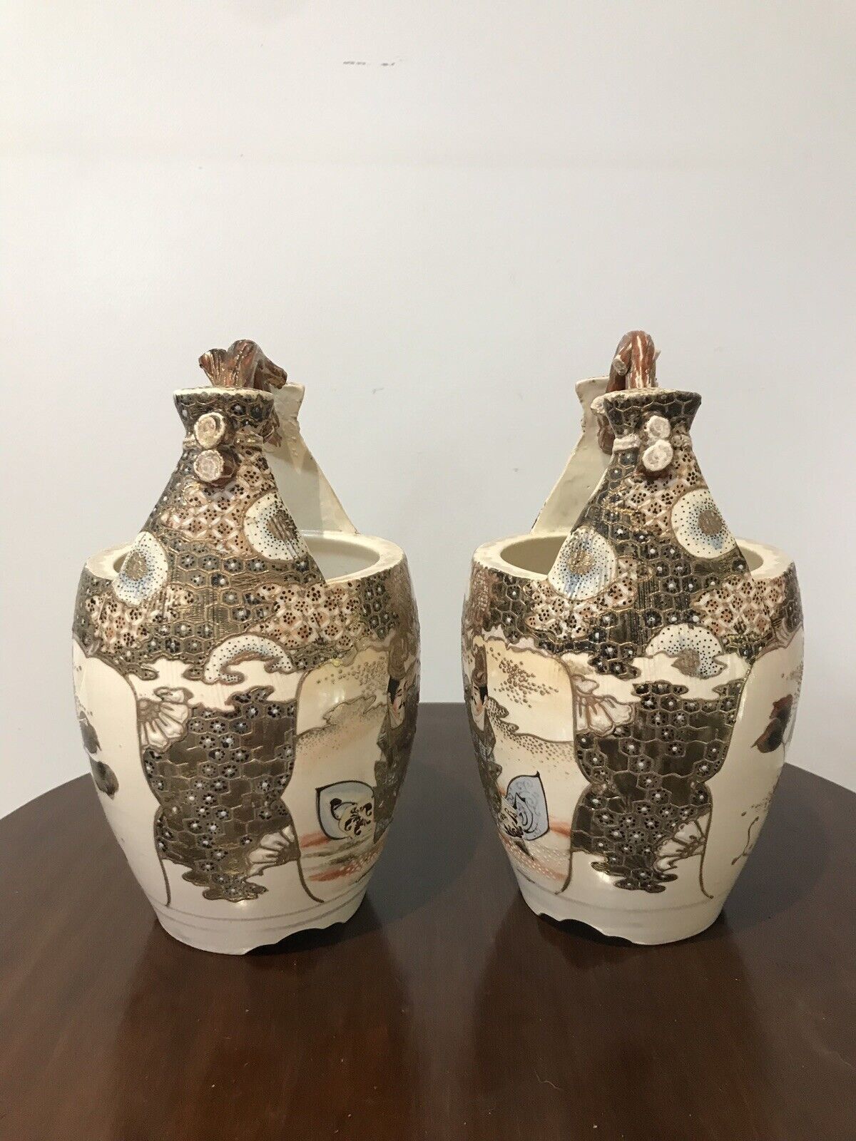 Fine Pair Japanese Antique Satsuma ‘Emperor Vases’ photo 895.0