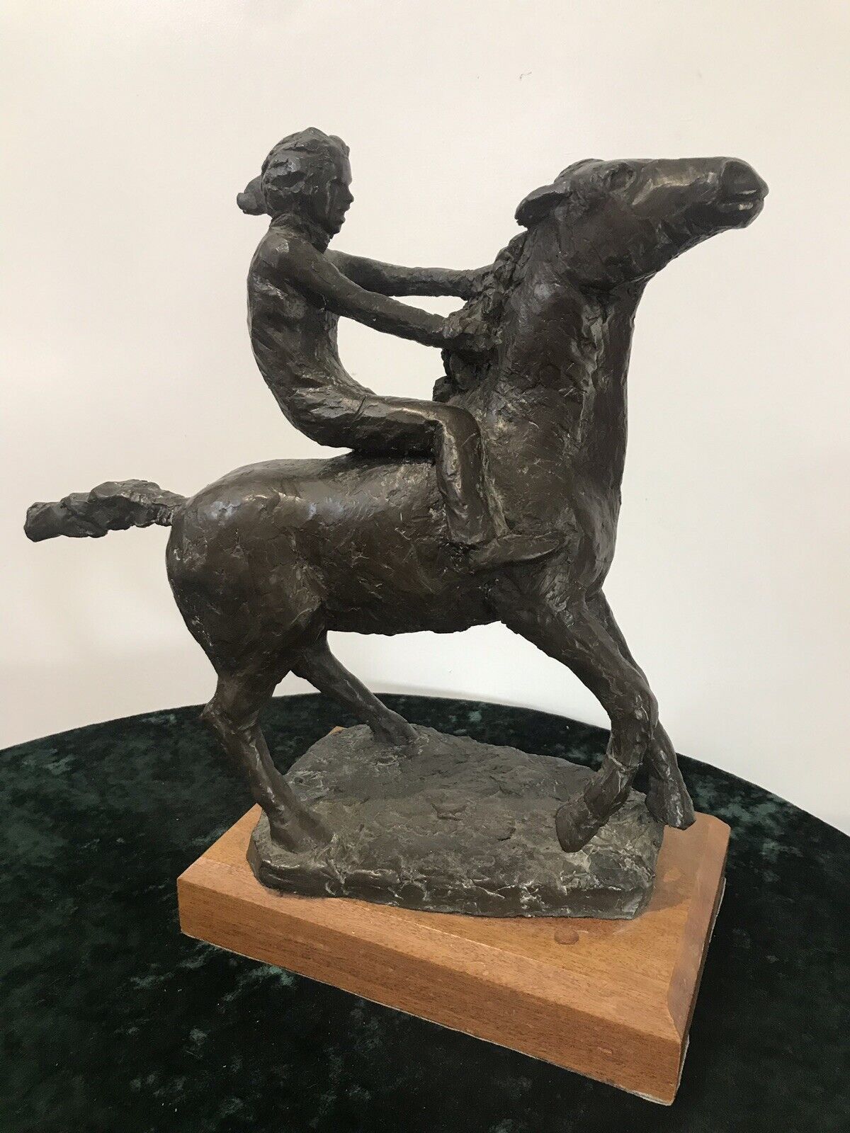 20th Century Modern Original British Bronze Bare Back Lady Rider Juliet Simpson photo vintage