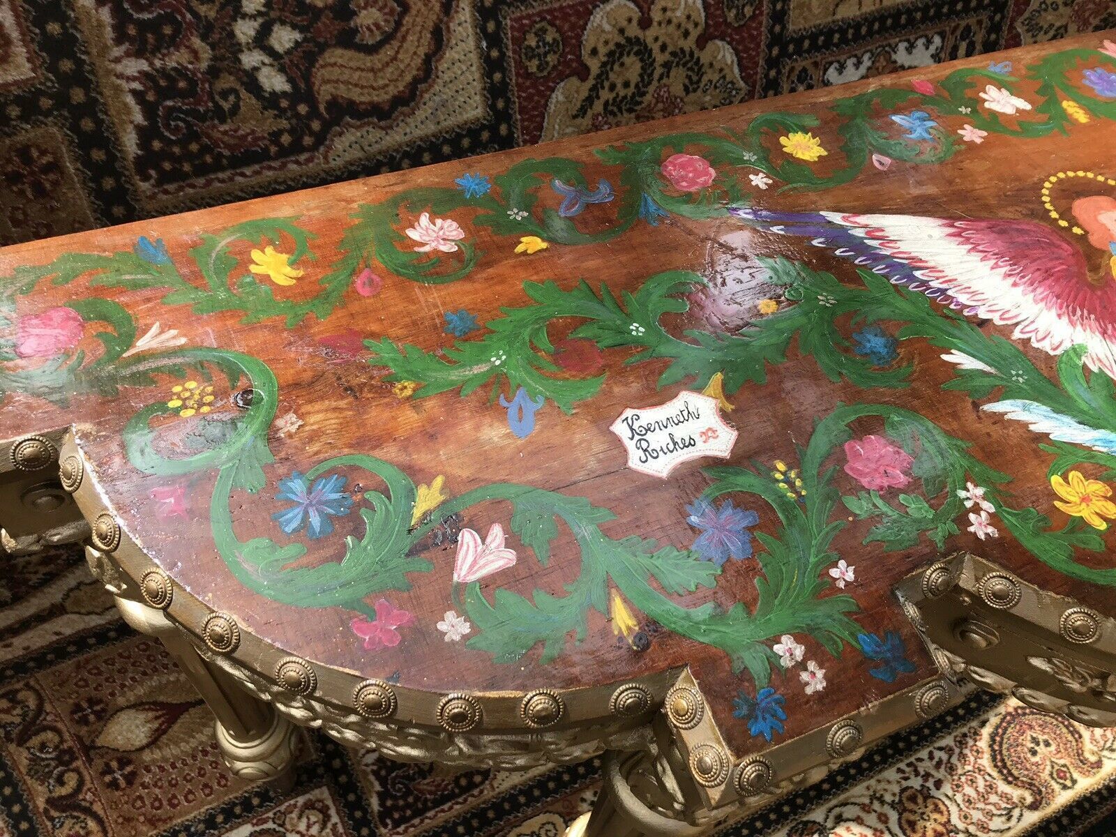 photo furniture Historic Console Table Hand Painted By Anglican Bishop Of Dorchester Cathedral