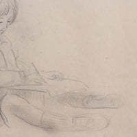 'Portrait Of A Young Girl Writing' By Guillaume Dulac (Circa 1920s) photo vintage