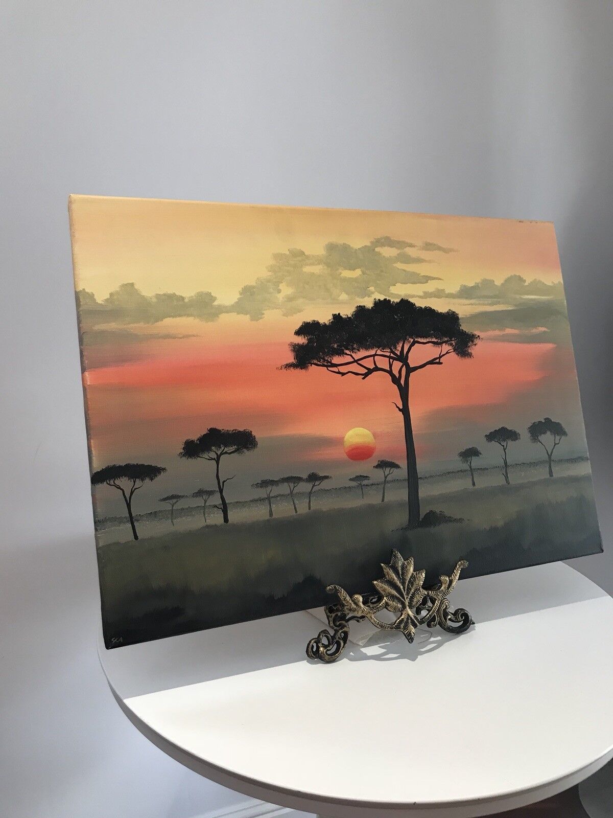 Original Oil Painting On Canvas Rare Aboriginal Australia photo buy