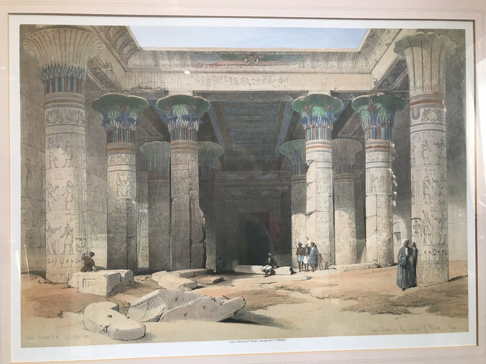 photo furniture Fine Lithograph Grand Portico Of The Temple Of Philae David Roberts R.A