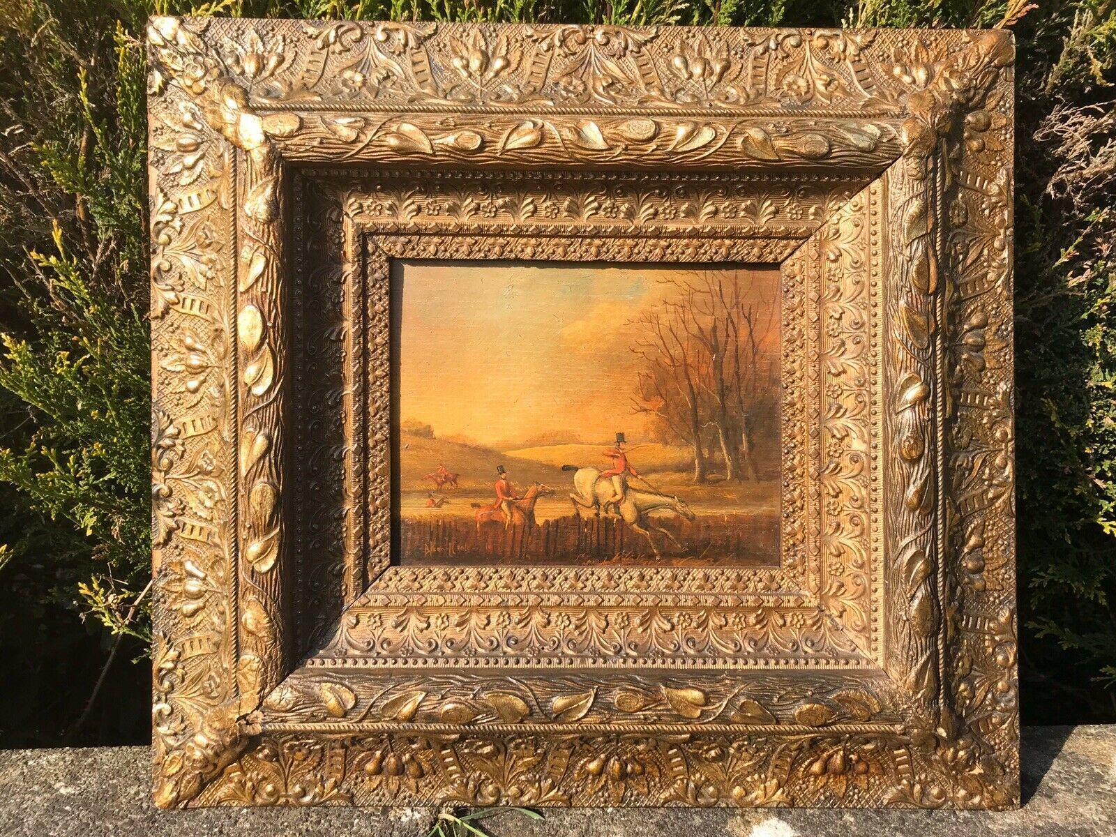 Pair Of Fine Art Hunting Scene Oil Paintings By Artist Brain Cook photo 1295.0