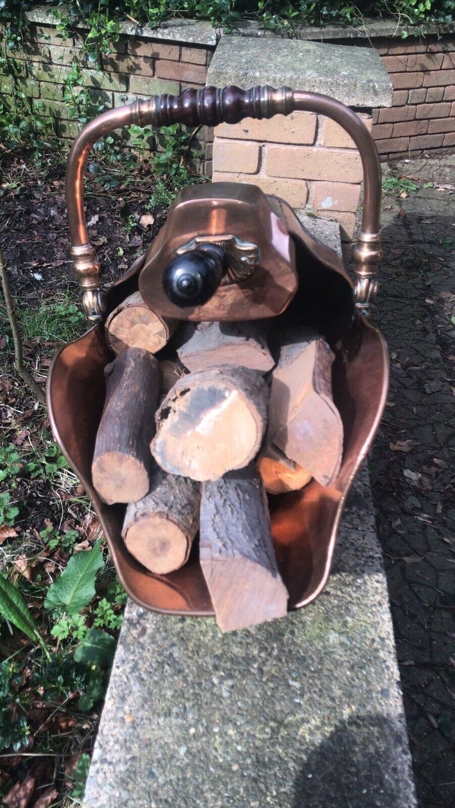 Fine Period 1820 Georgian Helmet Coal Scuttle With Original Coat Shovel photo 395.0