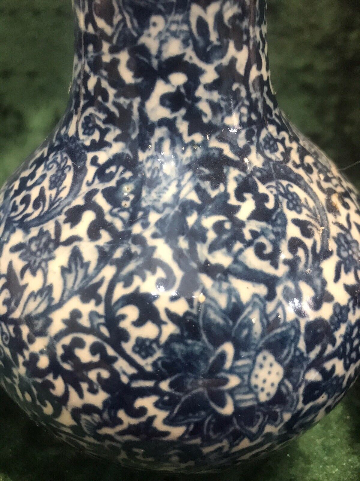 Pair Of Enchanting Kelp And Vine Foliage Blue Ming Style Conecal Vases photo buy