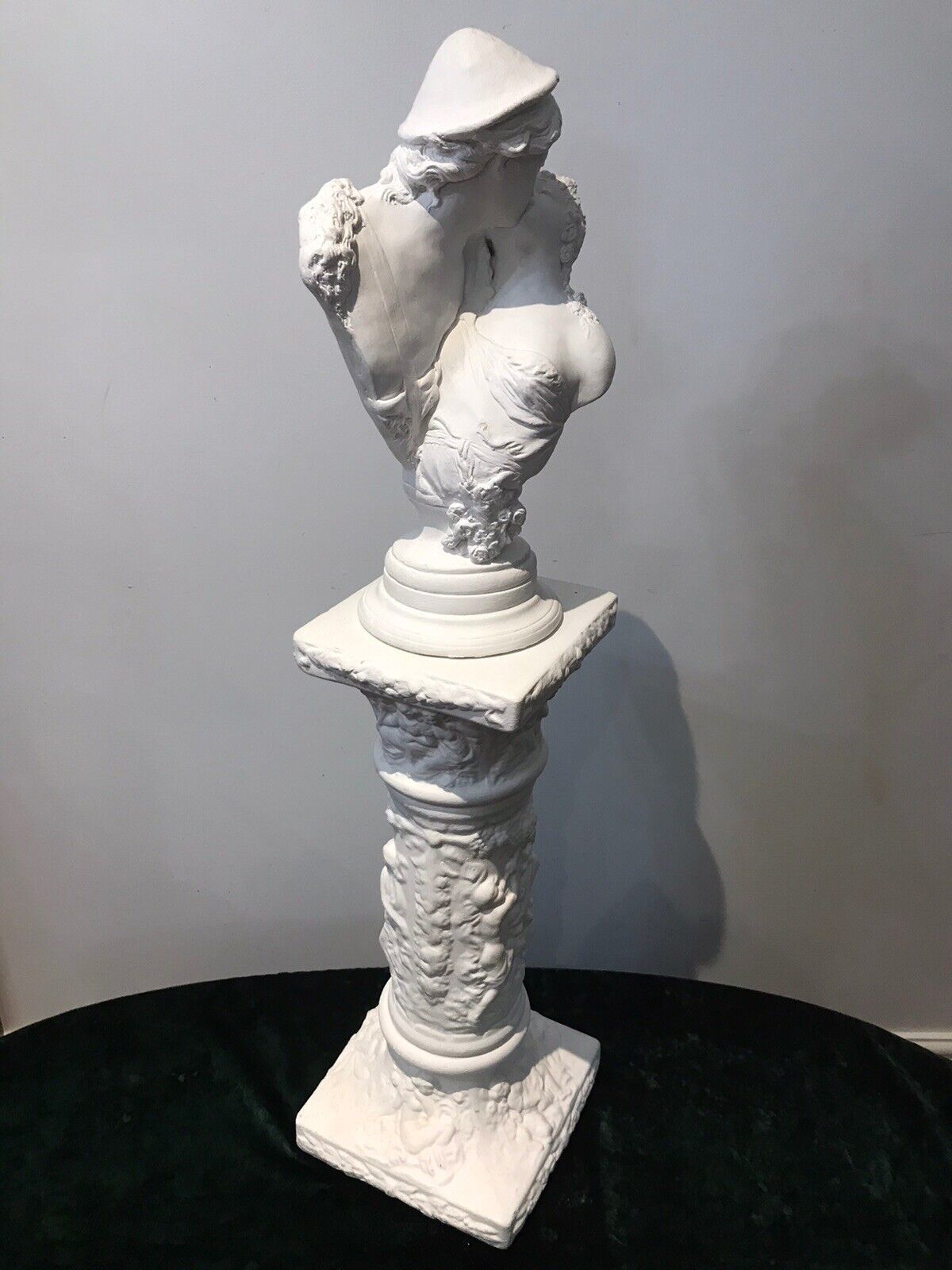 Fine Italian Sculpture ‘Loves First Kiss’ On Ornate Plinth Signed By Artist photo buy