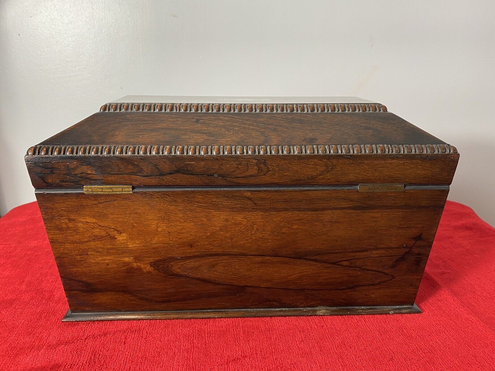 photo furniture William Iiii Rosewood Sarcophagus Shaped Tea Caddy With Mother Of Pearl Inlay