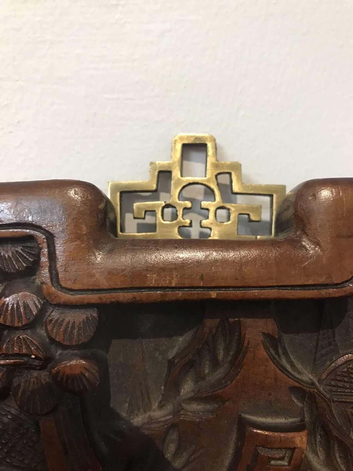 Fine Quality Pair Of Oriental Kang Si Style Hardwood Wall Plaques photo 285.0