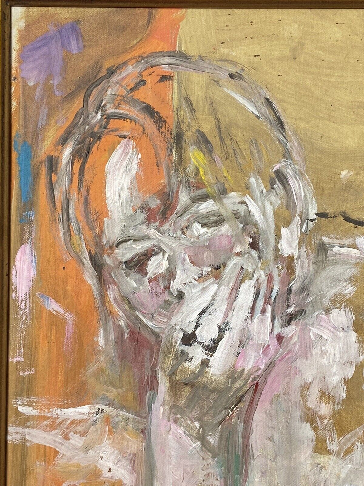 photo furniture Impressionist Face And Hands Portrait Study By British Artist Micheal Jenkins