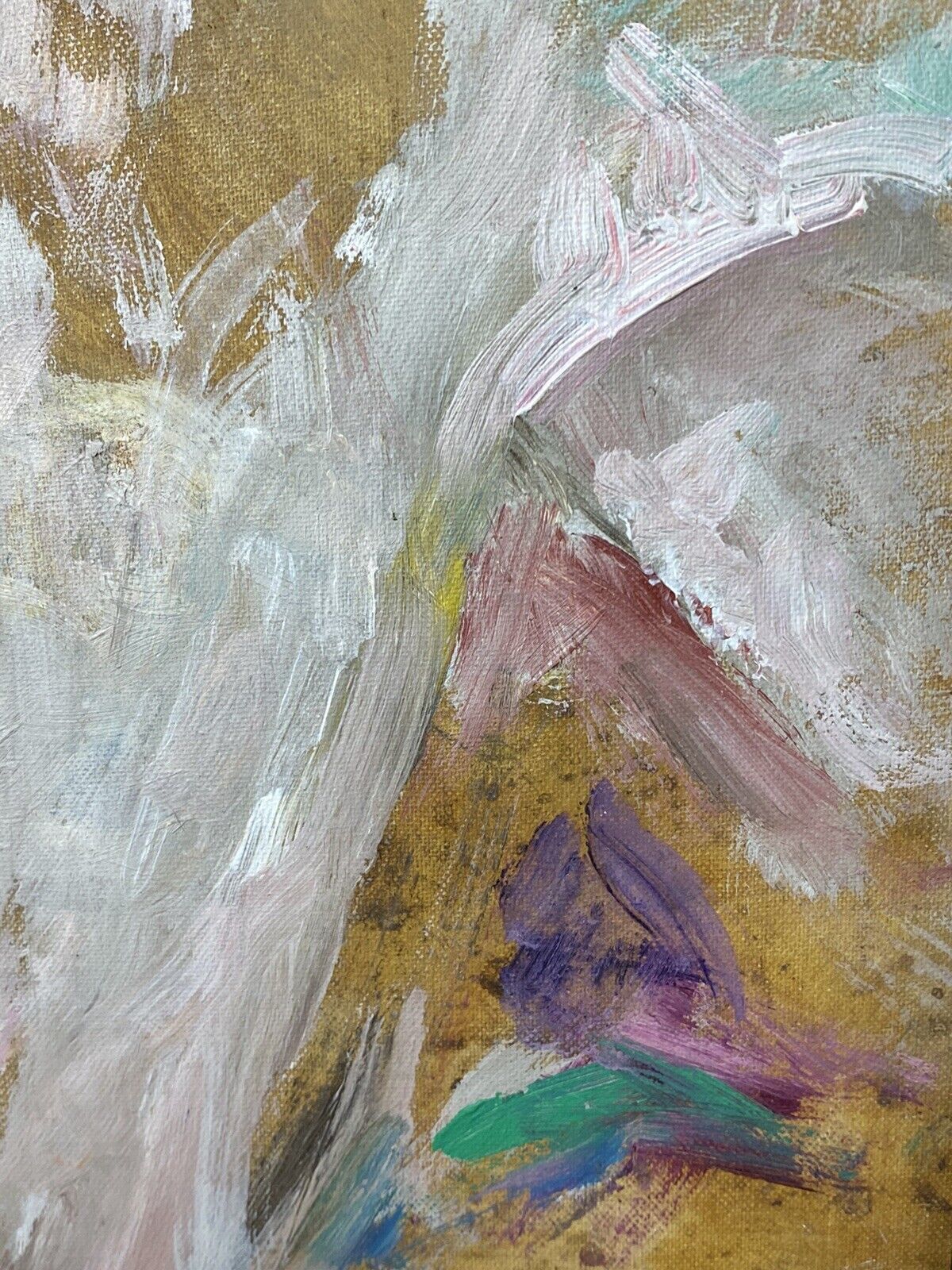 Art Impressionist Face And Hands Portrait Study By British Artist Micheal Jenkins photo