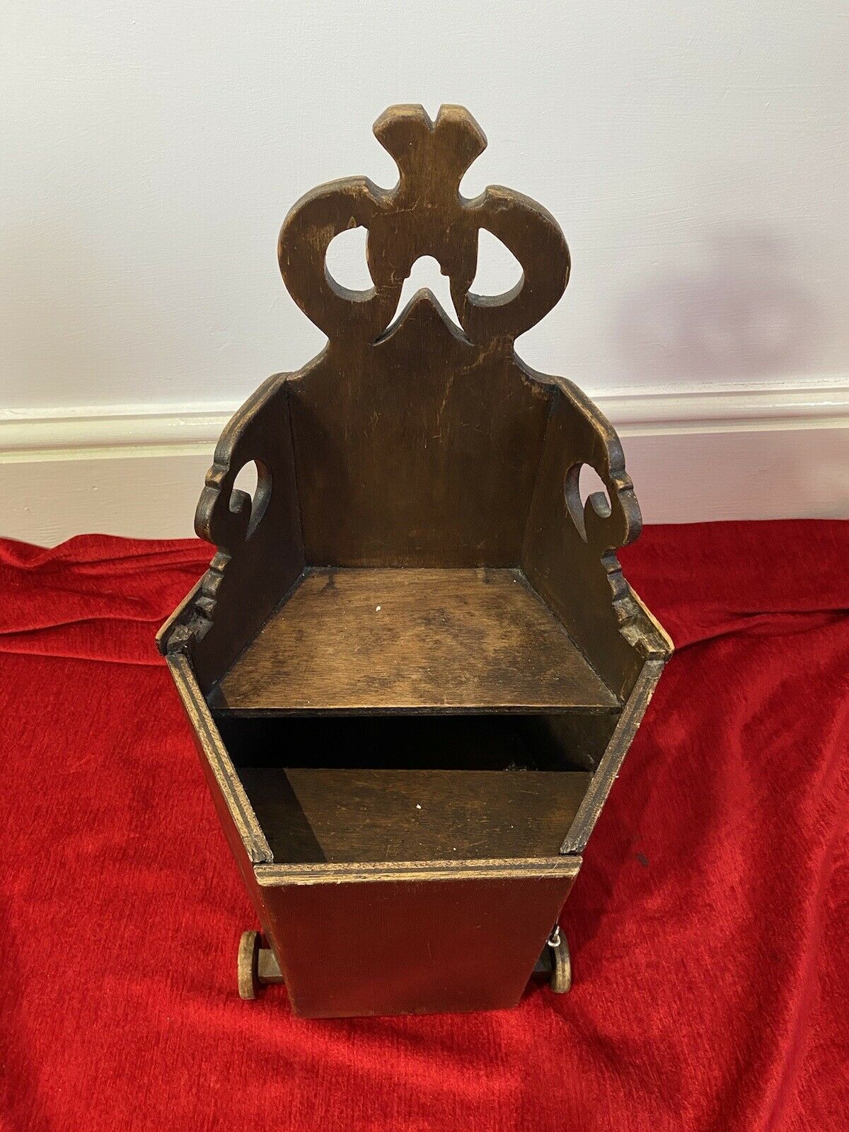 Decorative Gothic Church Pulpit In 1/4 Scale Apprentice Piece On Wooden Wheels photo vintage